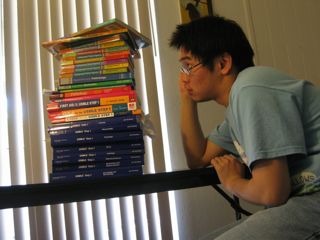 Me and the USMLE books.